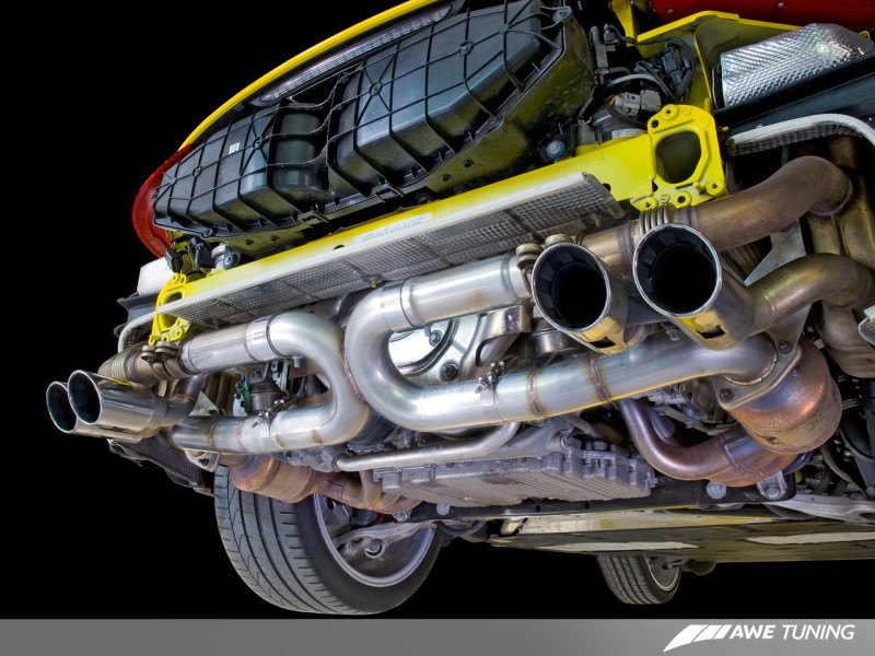 AWE Tuning Porsche 991 SwitchPath Exhaust for Non-PSE Cars Diamond Black Tips thumbnail 3