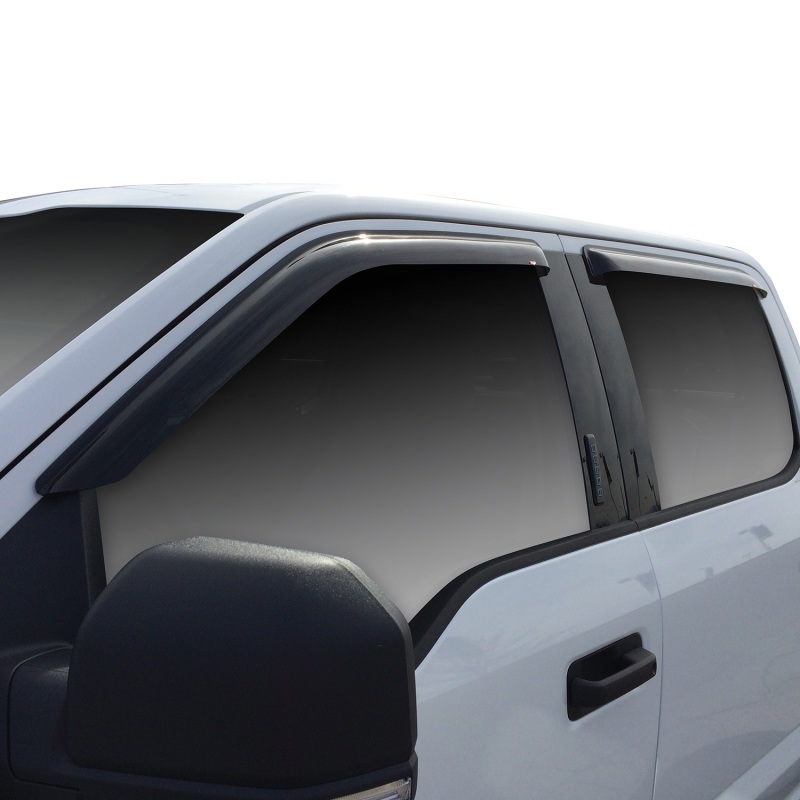 Westin 2015-2018 Ford F-150 SuperCrew Wade Slim Wind Deflector 4pc - Smoke thumbnail 6