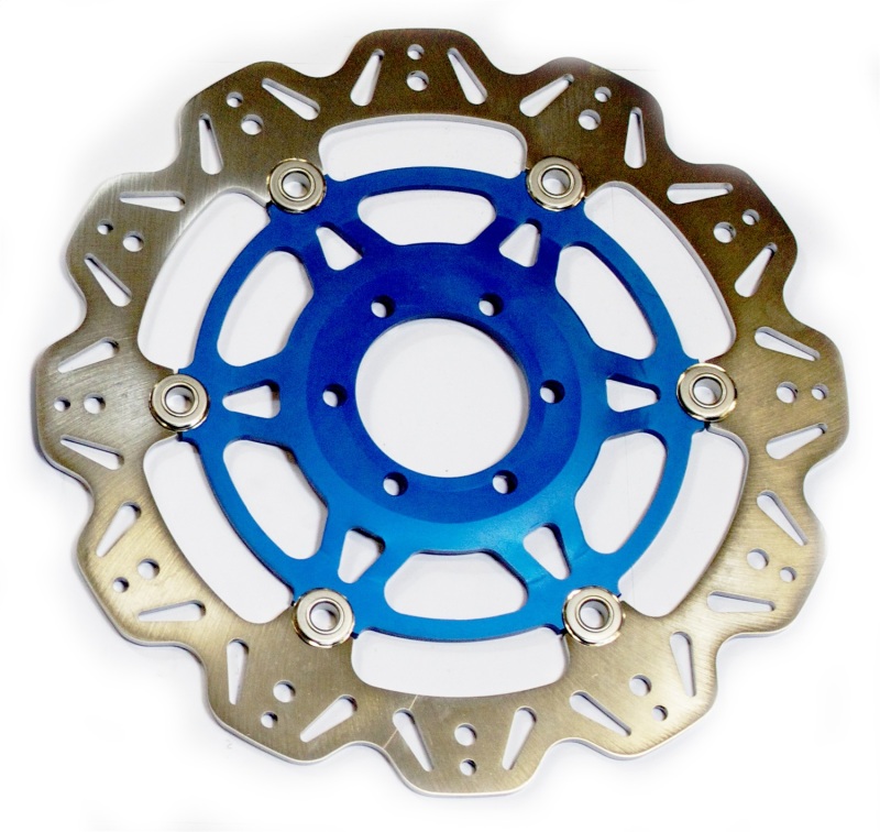 EBC 91-92 Yamaha FZR 400 RR Front Left/Right Vee Floating Blue Rotor