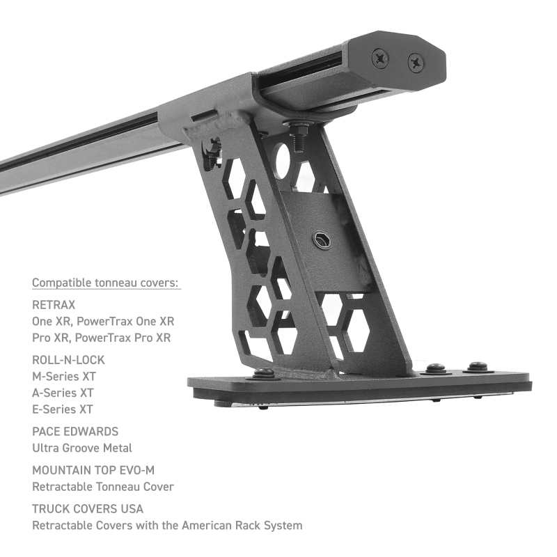 Go Rhino 15-22 Ford F-150 / 07-21 Toy. Tundra XRS Cross Bars Kit - Tex Blk (Attch Tonneau Cvr T-Trk) thumbnail 5
