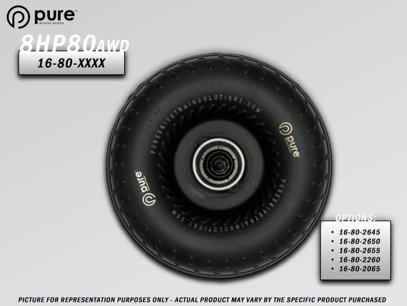 Pure Drivetrain 8HP80 High Performance Billet Race Torque Converter - 26/45 Stator - AWD