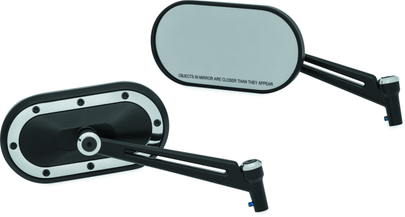 Kuryakyn Heavy Industry Mirrors Satin Black & Chrome #1766