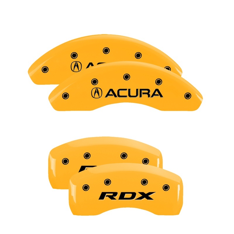 MGP 4 Caliper Covers Engraved Front Acura Rear TLX Yellow Finish Black Char 2019 Acura RDX thumbnail 2