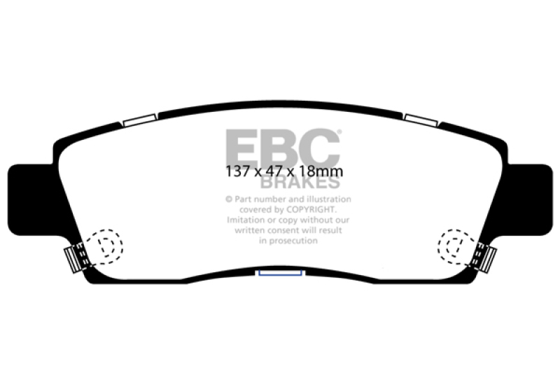 EBC 07+ Buick Enclave 3.6 Greenstuff Rear Brake Pads thumbnail 3
