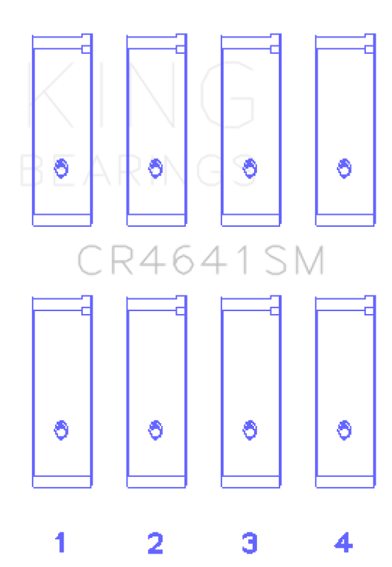 King Engine Bearings Suzuki J24B (Size 0.50 Oversized) Rod Bearing Set thumbnail 7