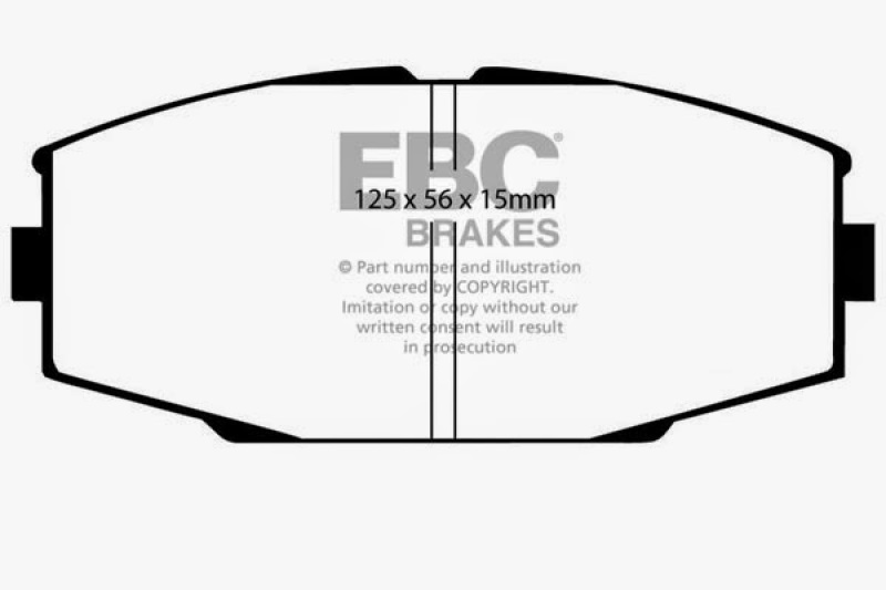 EBC 86-92 Toyota Supra 2.8 Yellowstuff Front Brake Pads thumbnail 4