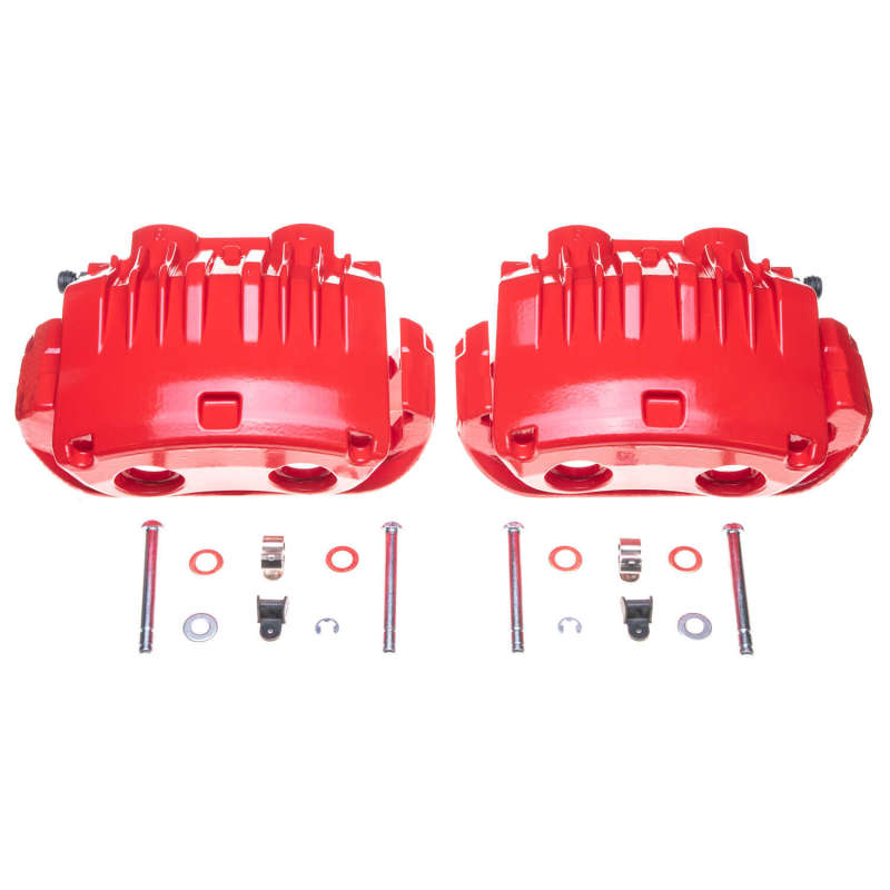 Power Stop 94-98 Ford Mustang Front Red Calipers w/Brackets - Pair thumbnail 2