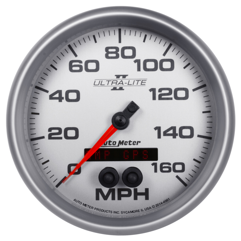 Autometer Ultra-Lite II 5in 0-140MPH In-Dash Electronic GPS Programmable Speedometer thumbnail 9