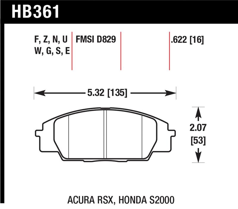 HAWK DTC-60 Brake Pad Sets