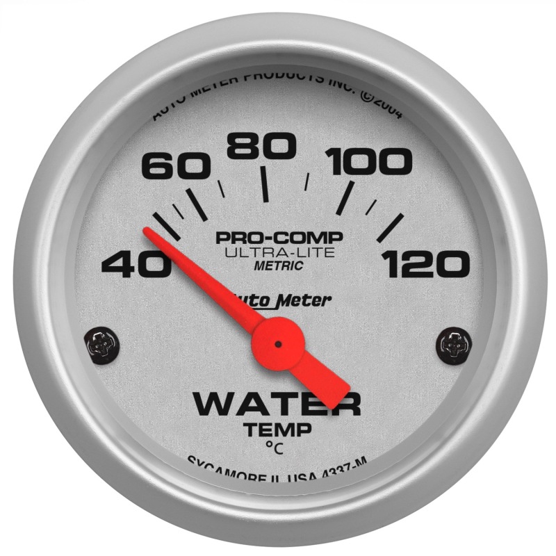 Autometer Ultra-Lite 52mm 40-120 Deg C Short Sweep Electronic Water Temp Gauge thumbnail 6