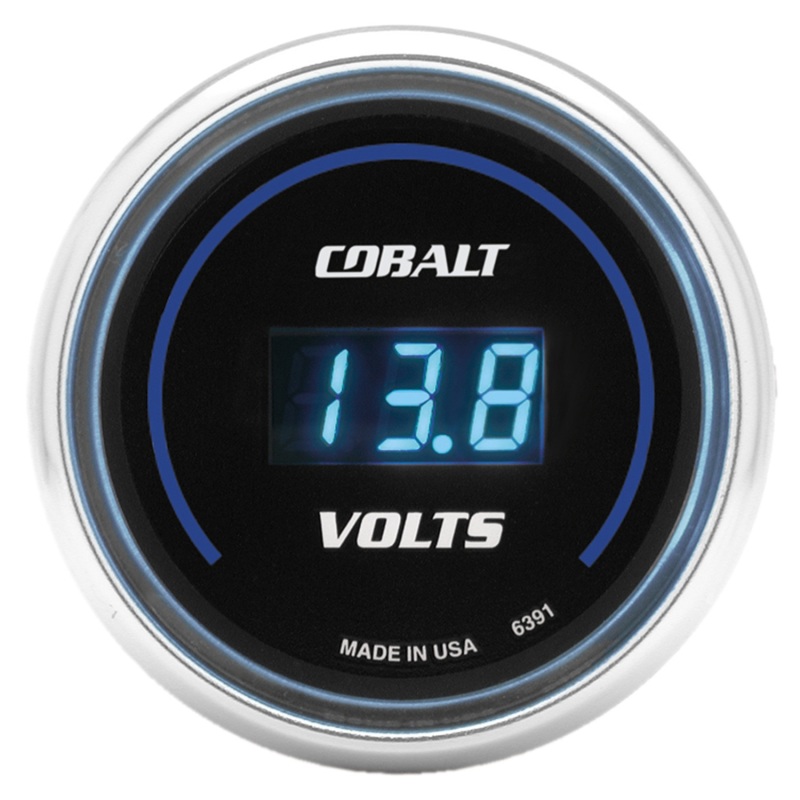 Autometer Cobalt 52mm Digital Voltmeter 8-19 Volts Gauge