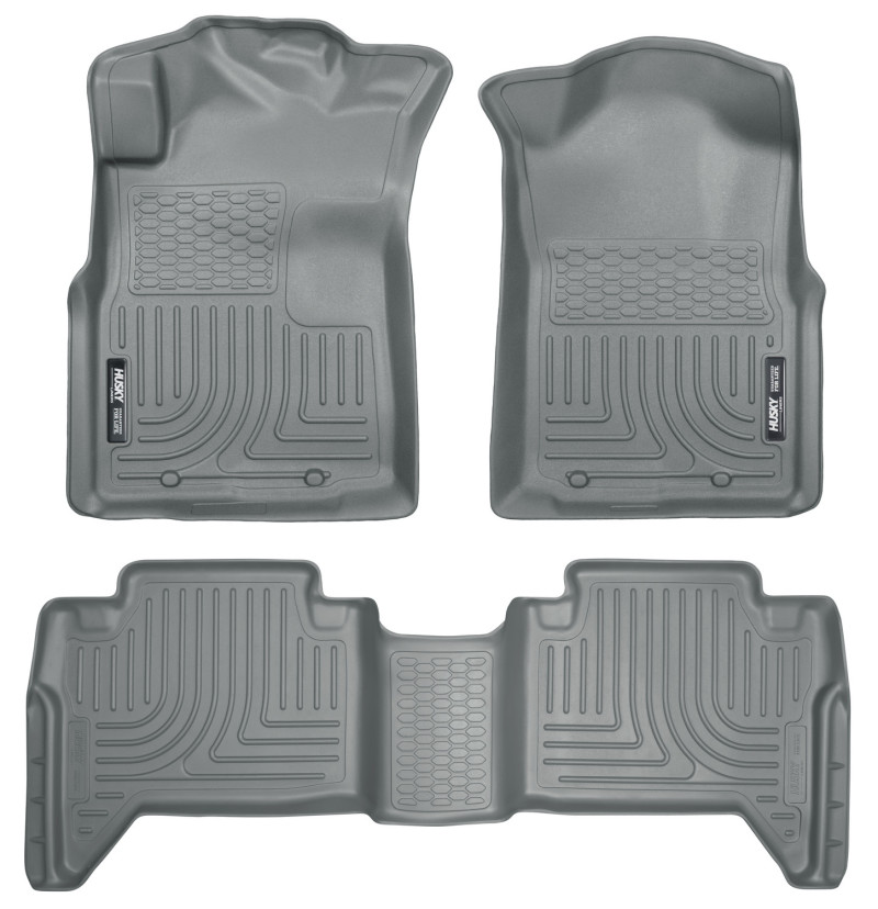 Husky Liners 05-13 Toyota Tacoma WeatherBeater Combo Grey Floor Liners thumbnail 2