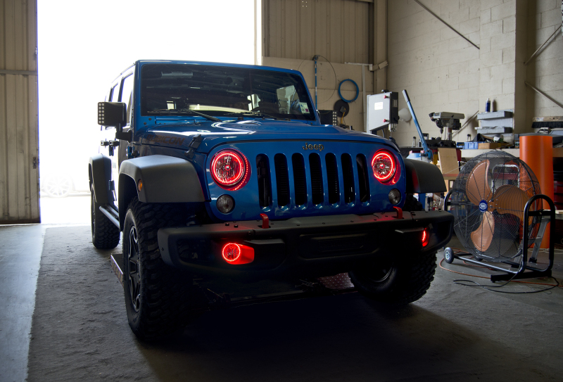 Oracle Jeep Wrangler JK 07-17 LED Waterproof Halo Kit - ColorSHIFT