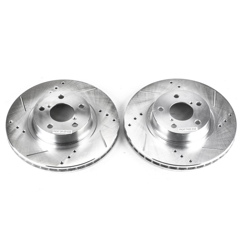 Power Stop 05-06 Saab 9-2X Front Evolution Drilled & Slotted Rotors - Pair thumbnail 2