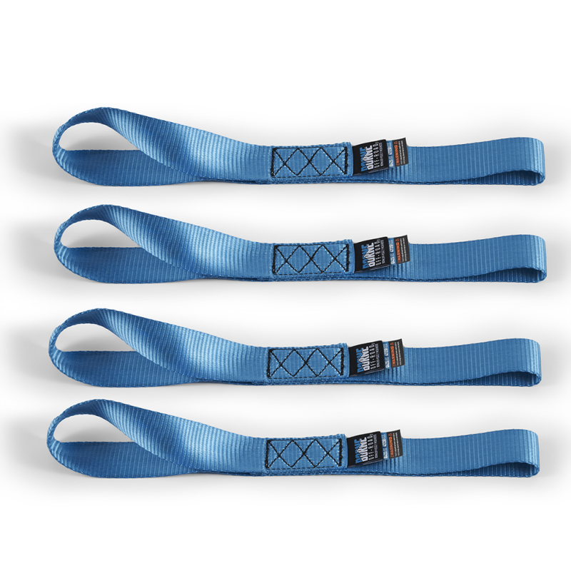 Borne Off-Road Soft Loop Tie-Down Straps (4-Pack) Blue thumbnail 5