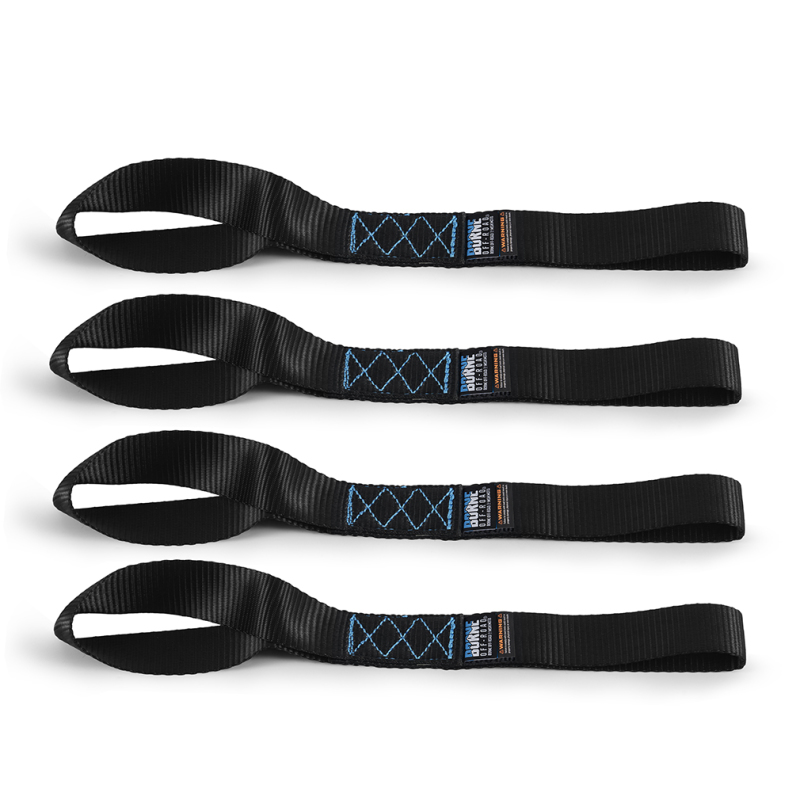 Borne Off-Road Soft Loop Tie-Down Straps (4-Pack) Black thumbnail 5