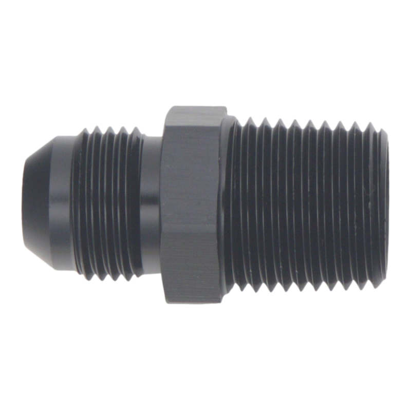 DeatschWerks 8AN Male Flare to 1/2in Male NPT Adapter - Anodized Matte Black thumbnail 2