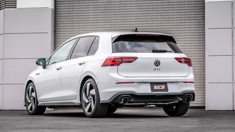 Borla 22-23 Volkswagen Golf GTI 2.0L AT/MT 3inch S-Type Cat-Back Exhaust - 4in Brushed SS Tips thumbnail 3