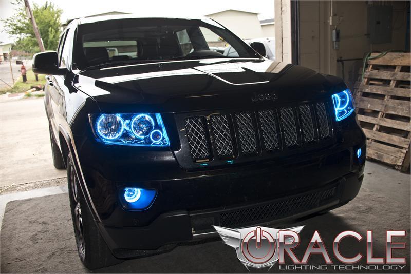 Oracle Jeep Grand Cherokee 11-13 Triple Halo Kit - ColorSHIFT w/ Simple Controller