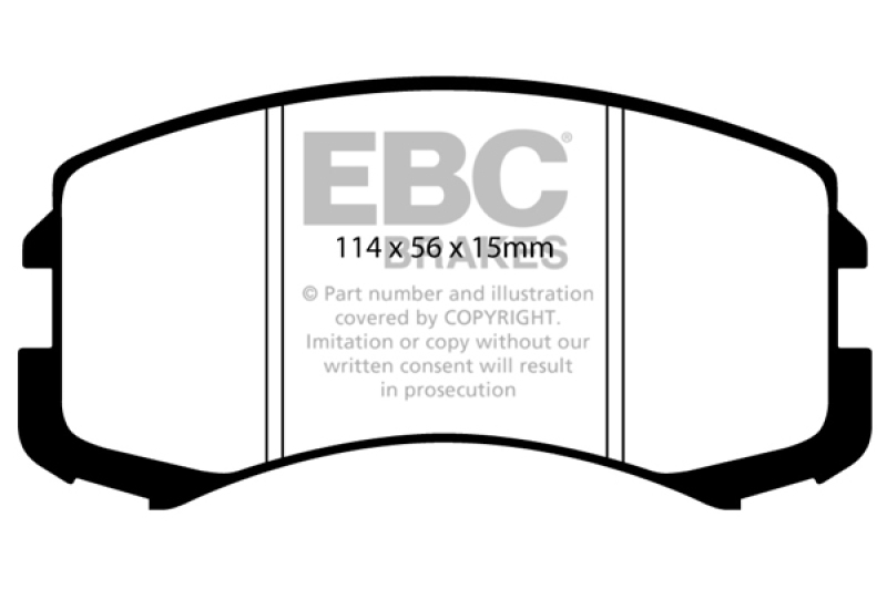 EBC 02-05 Mitsubishi Lancer 2.0 ES Ultimax2 Front Brake Pads thumbnail 3