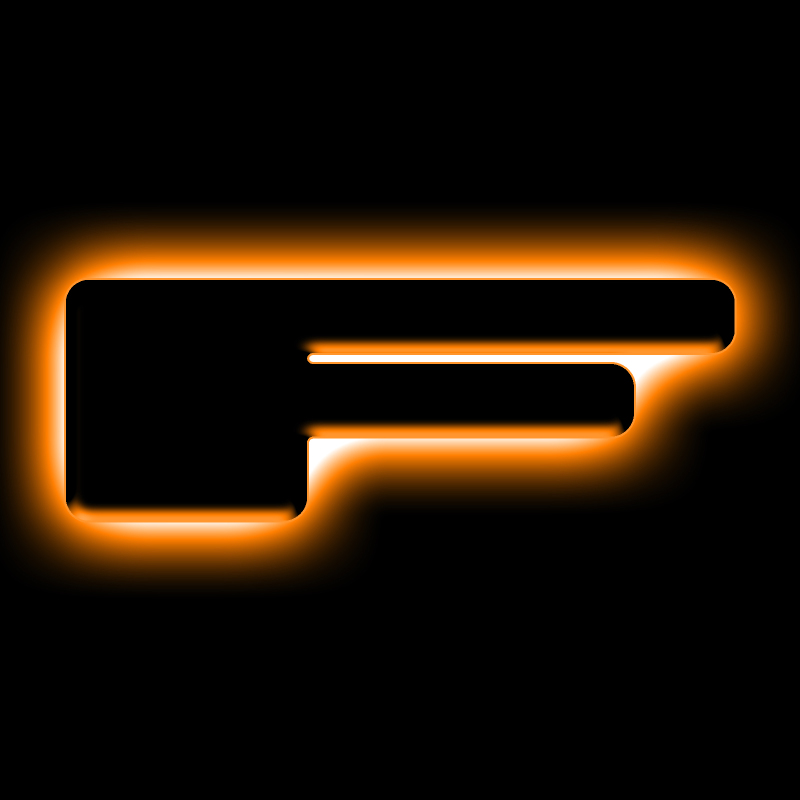 ORACLE Lighting Universal Illuminated LED Letter Badges - Matte Blk Surface Finish - F thumbnail 2