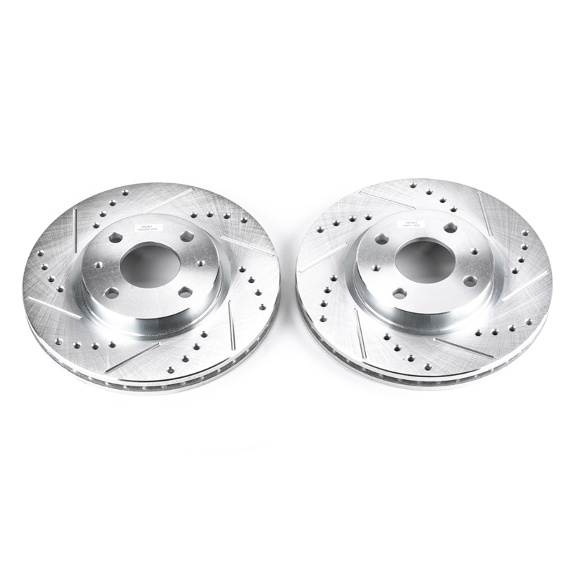 Power Stop 08-11 Ford Focus Front Evolution Drilled & Slotted Rotors - Pair thumbnail 2