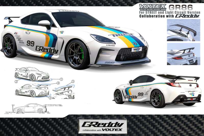 GReddy 2022+ Subaru BRZ X VOLTEX Aero Kit Front Under Spoiler FRP thumbnail 9