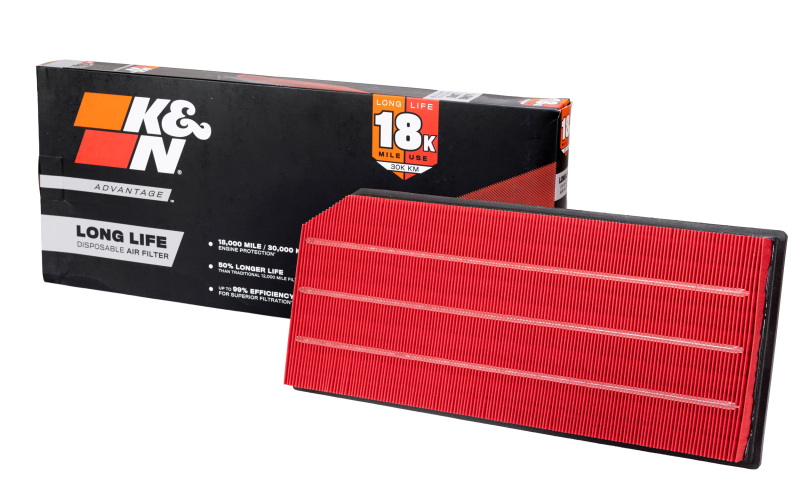 K&N Advantage Air Filter 18K Miles VW Passat 05-09 GTI 06-08 Eos 06-09 Audi A3 04-08 2.0L L4 thumbnail 3