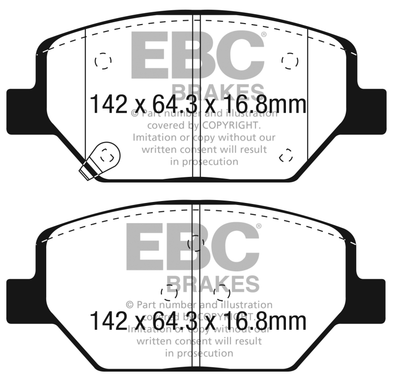 EBC S10 Brake Pad and Rotor Kit (1x ebcDP23065, 1x ebcGD7823) thumbnail 5