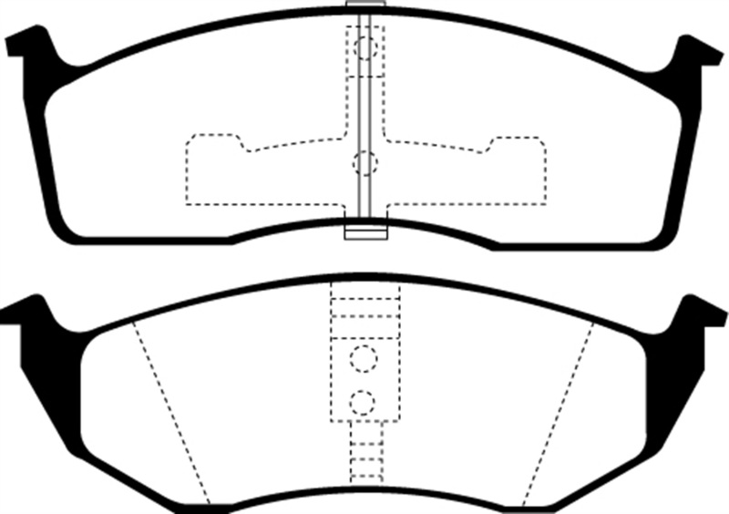 EBC 93-94 Chrysler Concorde 3.3 Ultimax2 Front Brake Pads thumbnail 2
