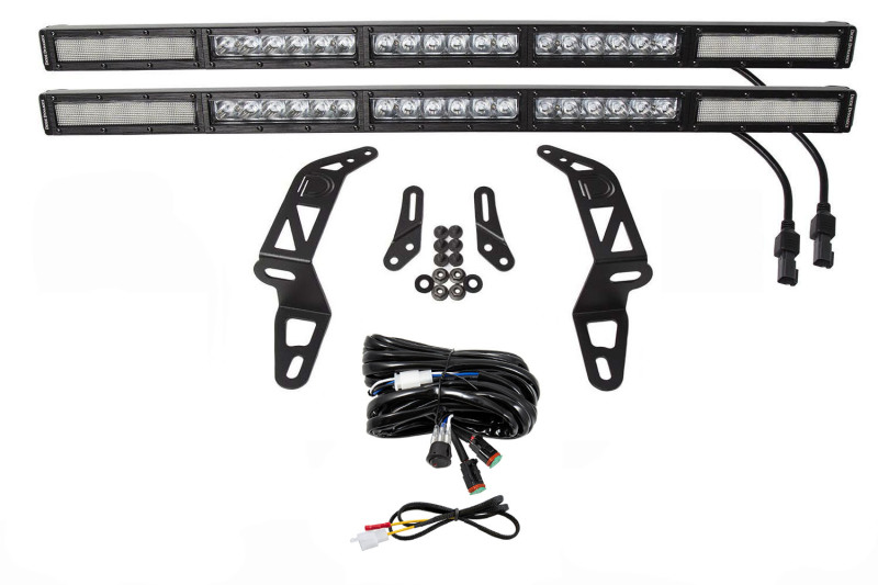 Diode Dynamics 18-21 Jeep JL Wrangler/Gladiator SS30 Bumper Bracket Kit - White Combo Dual thumbnail 2