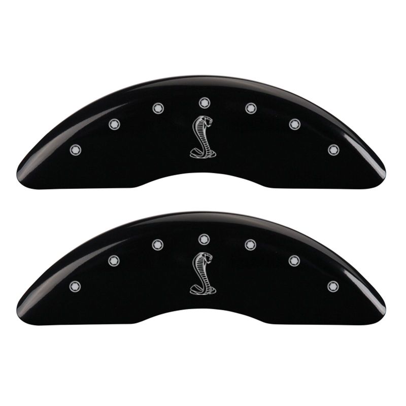 MGP 4 Caliper Covers Engraved Front & Rear Tiffany Snake Black finish silver ch thumbnail 6
