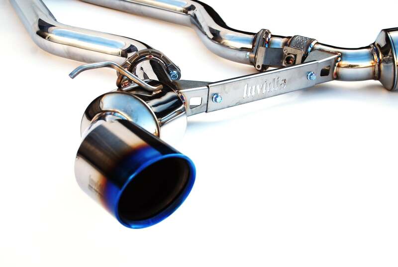 Invidia 2019+ Toyota Supra Dual N1 w/ Valve Rolled Titanium Tip Cat-back Exhaust thumbnail 4