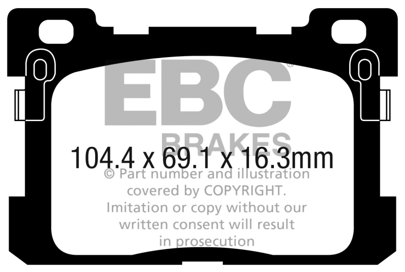 EBC S4 Brake Pad and Rotor Kit (1x ebcDP33077C, 1x ebcUSR7771) thumbnail 9