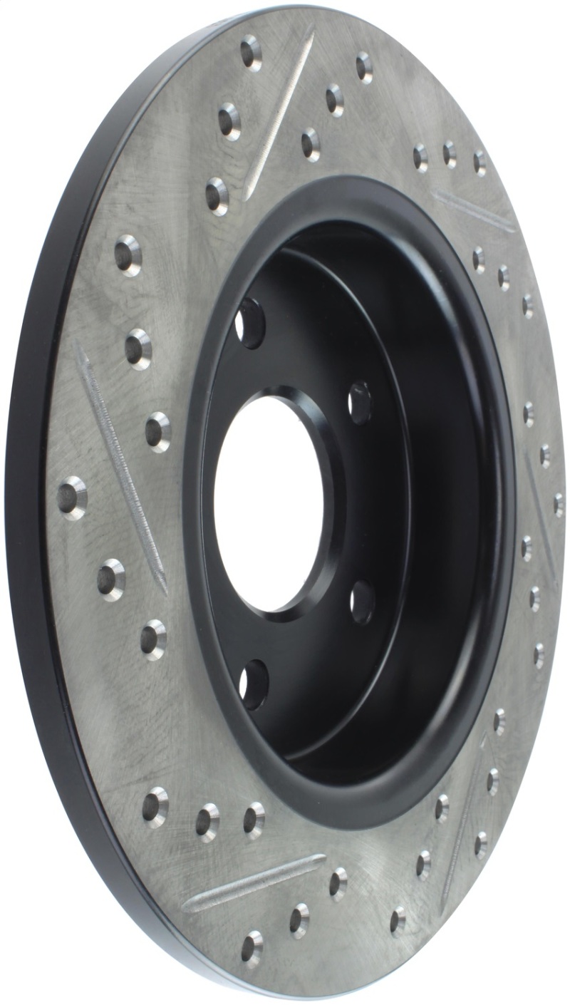 StopTech 12-15 Ford Focus w/ Rear Disc Brakes Rear Left Slotted & Drilled Rotor thumbnail 4