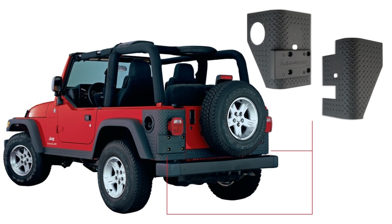 97-06 Jeep Wrangler Trail Armor Rear Corners - Black