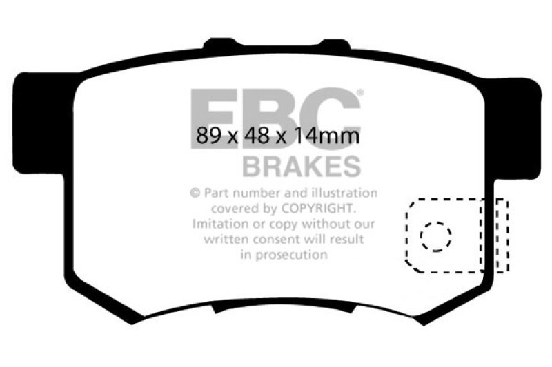 EBC 97 Acura CL 2.2 Greenstuff Rear Brake Pads thumbnail 3