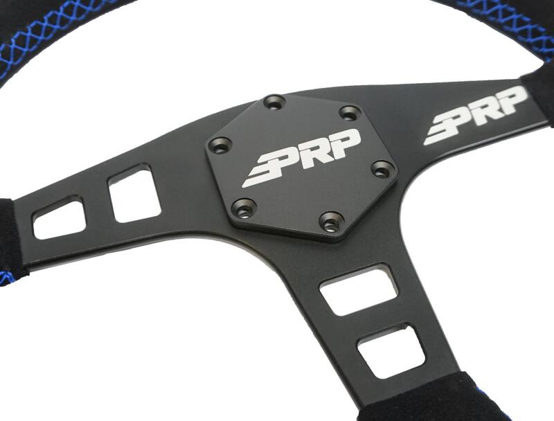 PRP Flat Suede Steering Wheel - Blue
