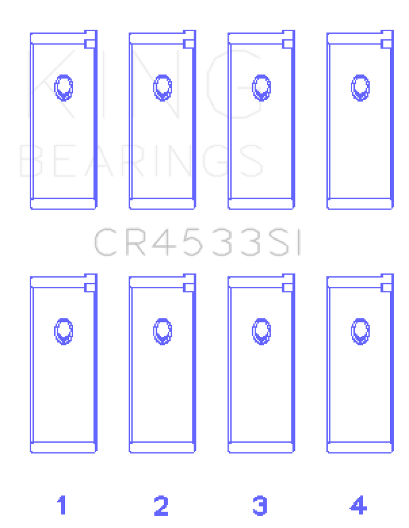 King Engine Bearings Nissan QR25DE DOHC 16 Valves (Size +0.75) Rod Bearing Set thumbnail 3