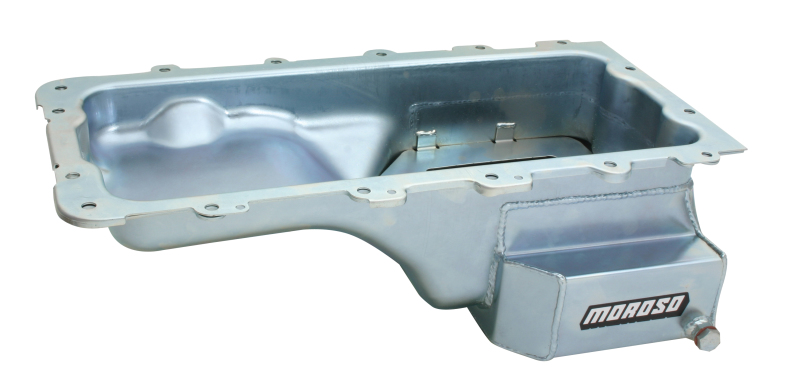 Moroso Ford 4.6/5.4L (w/Rear Sump) Kicked Out Wet Sump 7qt 6.5in Steel Oil Pan thumbnail 6