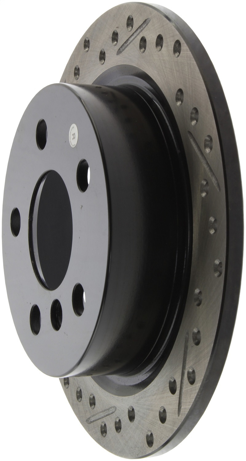StopTech 14-15 Mini Cooper Base Slotted & Drilled Rear Right Rotor thumbnail 4