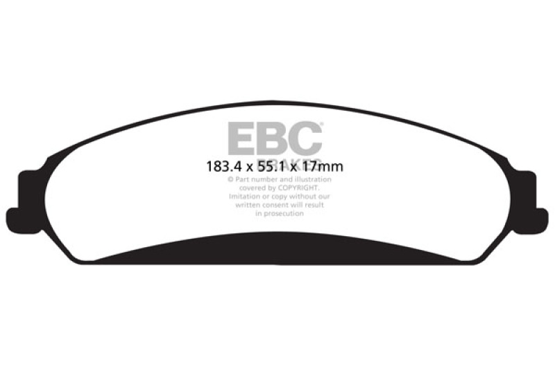 EBC 11+ Chrysler 300C 5.7 Redstuff Front Brake Pads thumbnail 6