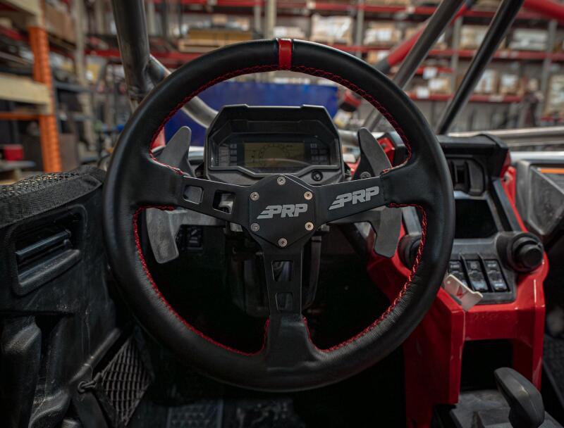PRP Deep Dish Leather Steering Wheel - Red