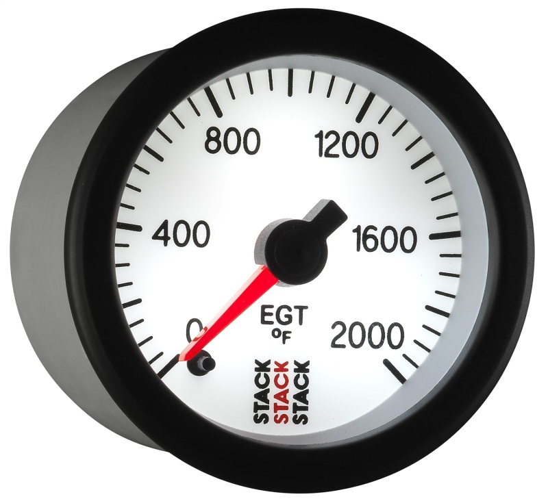 Autometer Stack 52mm 0-2000 Deg F Pro Stepper Motor Exhaust Gas Temp Gauge - White thumbnail 7