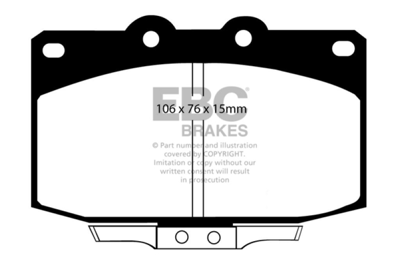 EBC 86-89 Mazda RX7 2.4 (1.3 Rotary)(Vented Rear Rotors) Bluestuff Front Brake Pads thumbnail 5