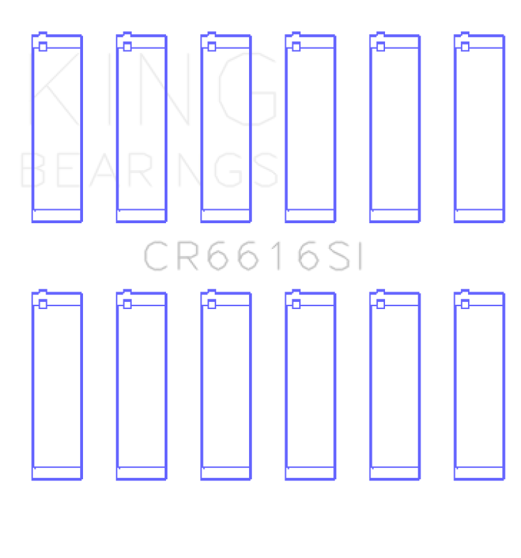 King Engine Bearings Buick / Chevrolet V6 (STD Size) SI-Series Connecting Rod Bearings Set of 6 thumbnail 6