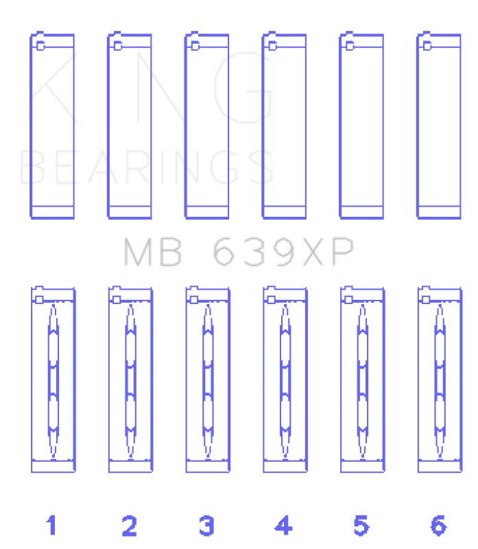 King Engine Bearings Audi CEPA/CEPB Crankshaft Main Bearings (STD)