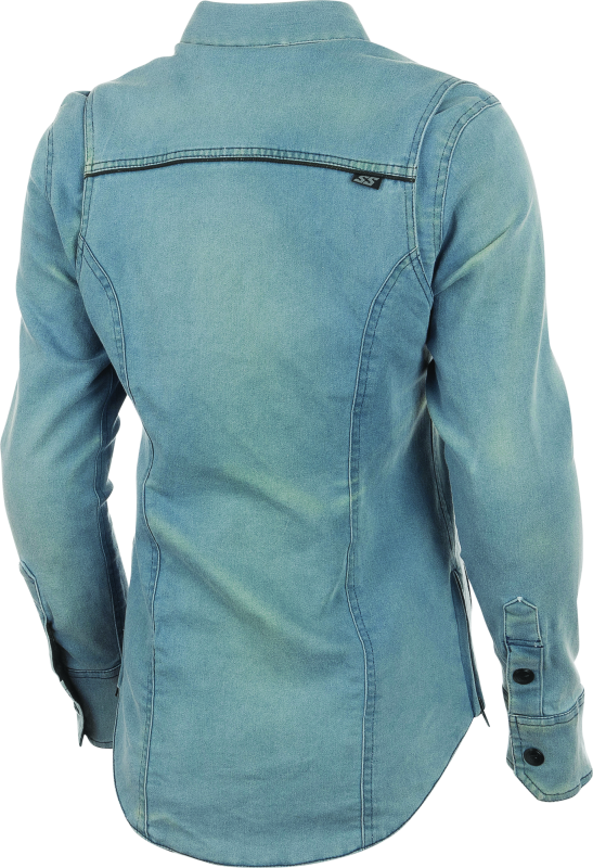 Speed and Strength Speed Society Armored Moto Shirt Denim Blue Womens - XS thumbnail 3
