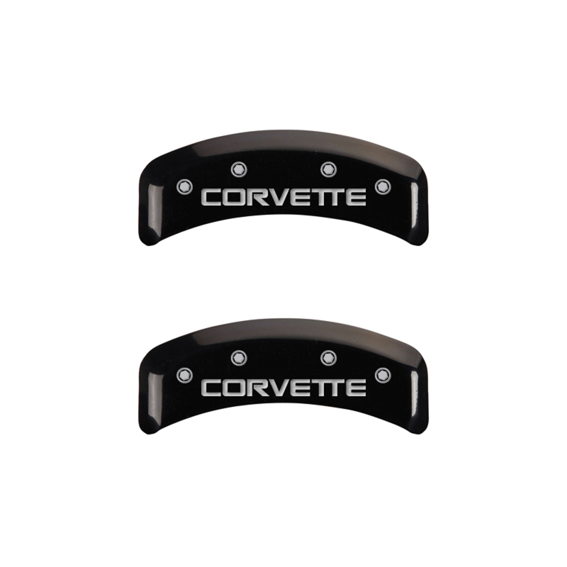 MGP 4 Caliper Covers Engraved F & R C4/Corvette Black Finish Silver Char 1988 Chevrolet Corvette thumbnail 2