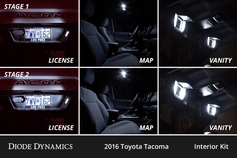 Diode Dynamics 05-15 Toyota Tacoma Interior LED Kit Cool White Stage 2 thumbnail 4